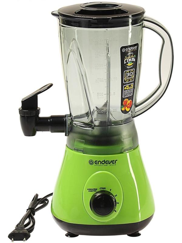 Блендер Endever Sigma-016, стационарный, 800 Вт, 1.5 л, 4 скорости, зеленый