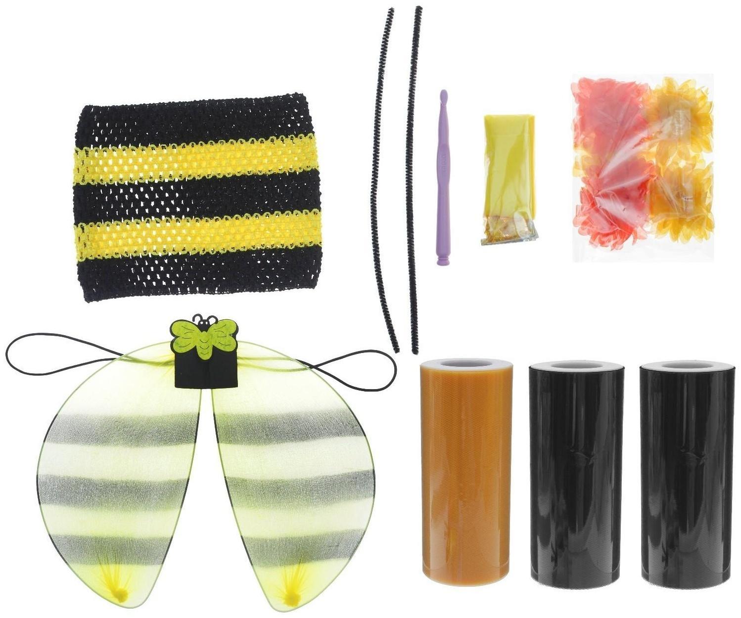 Карнавальный костюм «Пчёлка», сделай сам, корсет, ленты, брошки, аксессуары