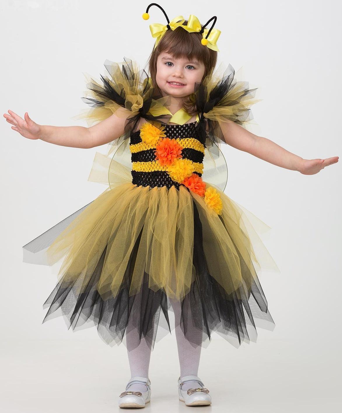 Карнавальный костюм «Пчёлка», сделай сам, корсет, ленты, брошки, аксессуары