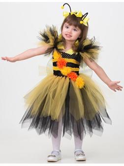 Карнавальный костюм «Пчёлка», сделай сам, корсет, ленты, брошки, аксессуары