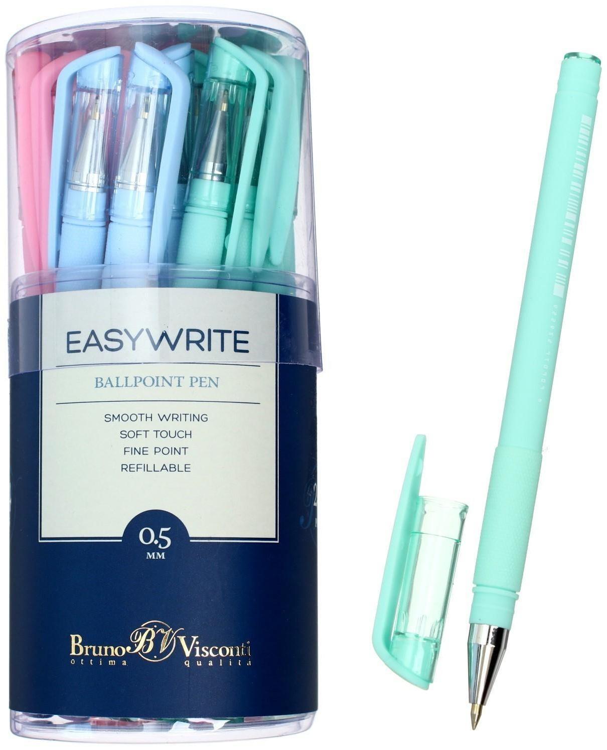 Ручка шариковая EasyWrite Zefir, 0,5 мм, синие чернила, матовый корпус Silk Touch, МИКС