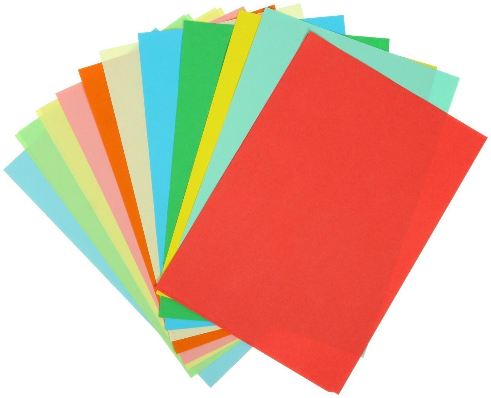 Бумага цветная А4, 24 листа, 12 цветов 