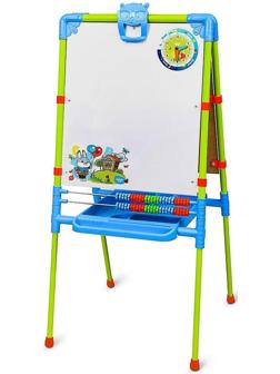 Мольберт детский, двусторонний «Веселая азбука», регулируется по высоте, размер 755 × 516 × 70 мм