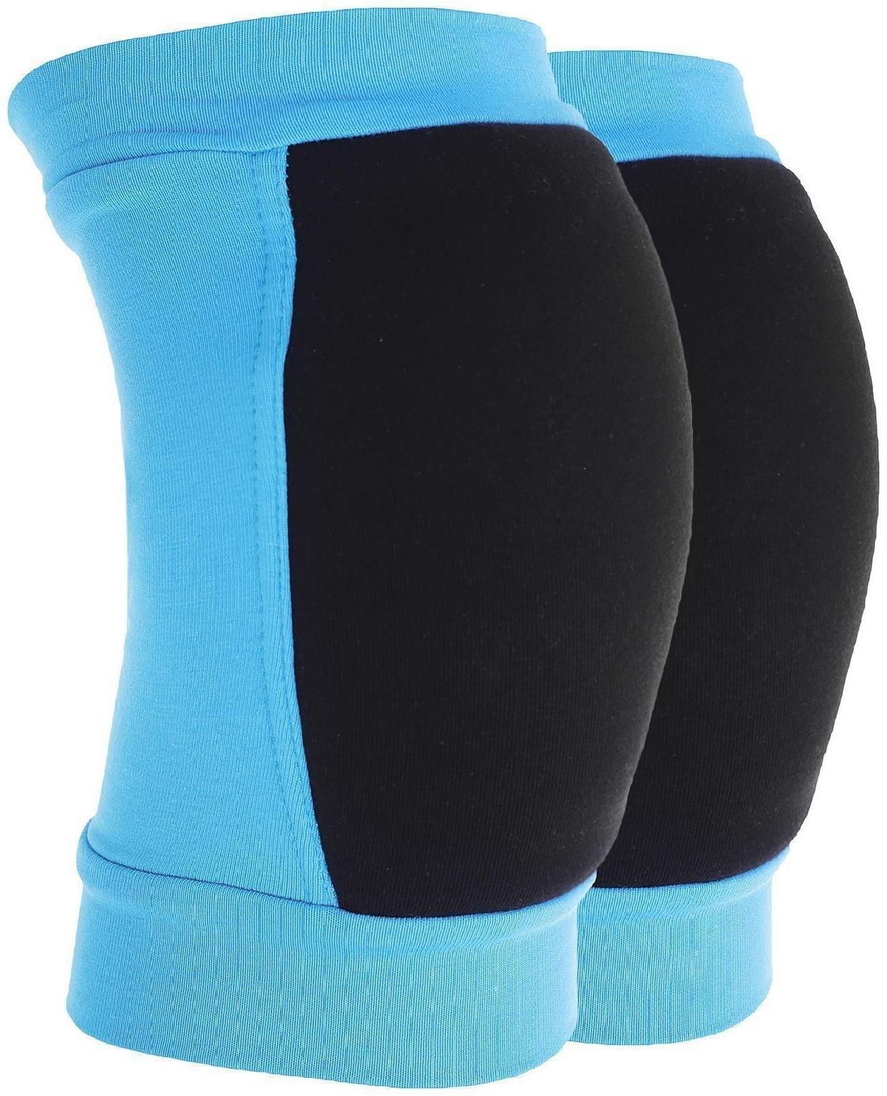 Наколенники для гимнастики и танцев с уплотнителем, размер S (7-10 лет), цвет бирюза/чёрный