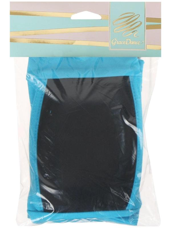 Наколенники для гимнастики и танцев с уплотнителем, размер S (7-10 лет), цвет бирюза/чёрный