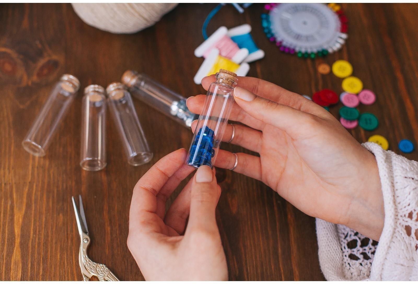 Баночки для хранения мелочей, d = 2 × 7,5 см, 5 шт