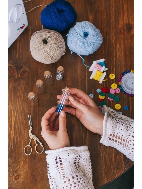 Баночки для хранения мелочей, d = 2 × 7,5 см, 5 шт