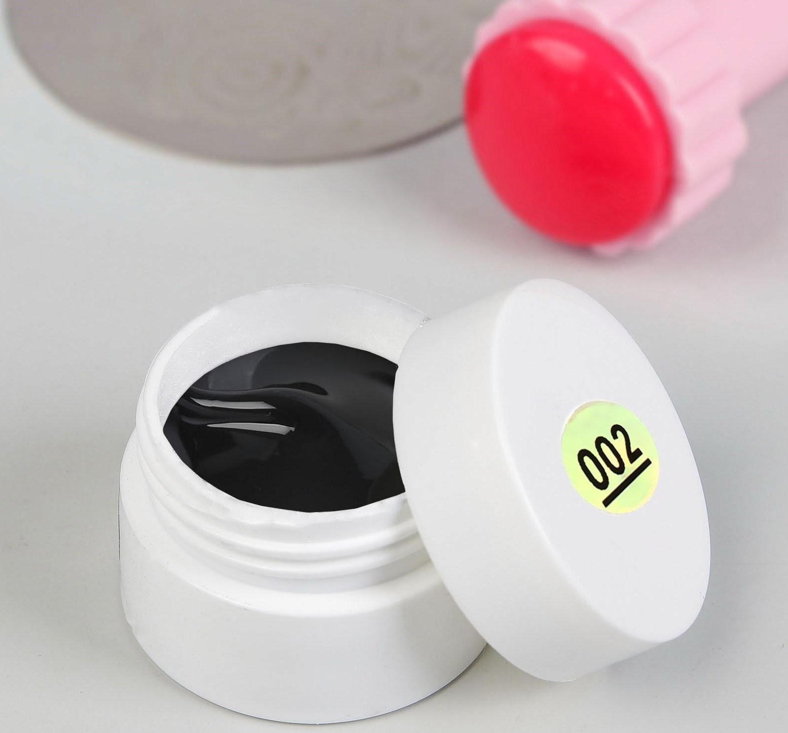 Гель-лак для стемпинга, 3-х фазный, LED/UV, 5 мл, цвет чёрный