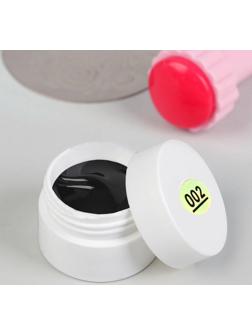 Гель-лак для стемпинга, 3-х фазный, LED/UV, 5 мл, цвет чёрный