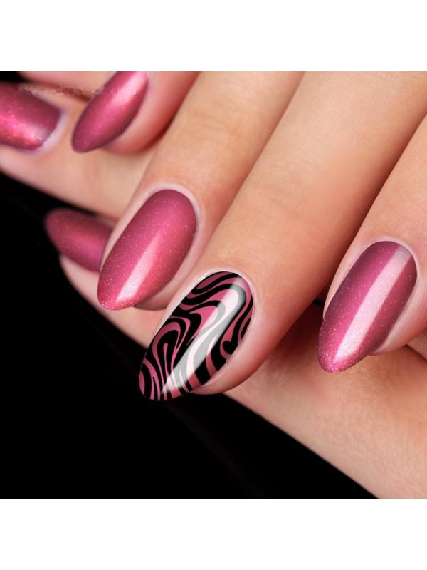 Гель-лак для стемпинга, 3-х фазный, LED/UV, 5 мл, цвет чёрный