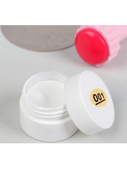 Гель-лак для стемпинга, 3-х фазный, LED/UV, 5 мл, цвет белый