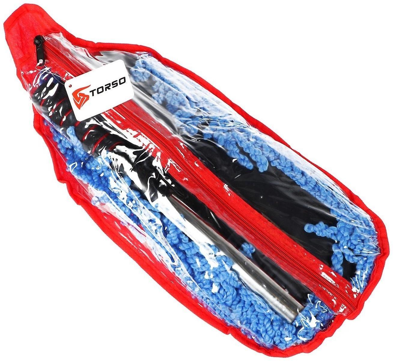 Щетка TORSO для удаления пыли телескопическая 75-89 см, синий