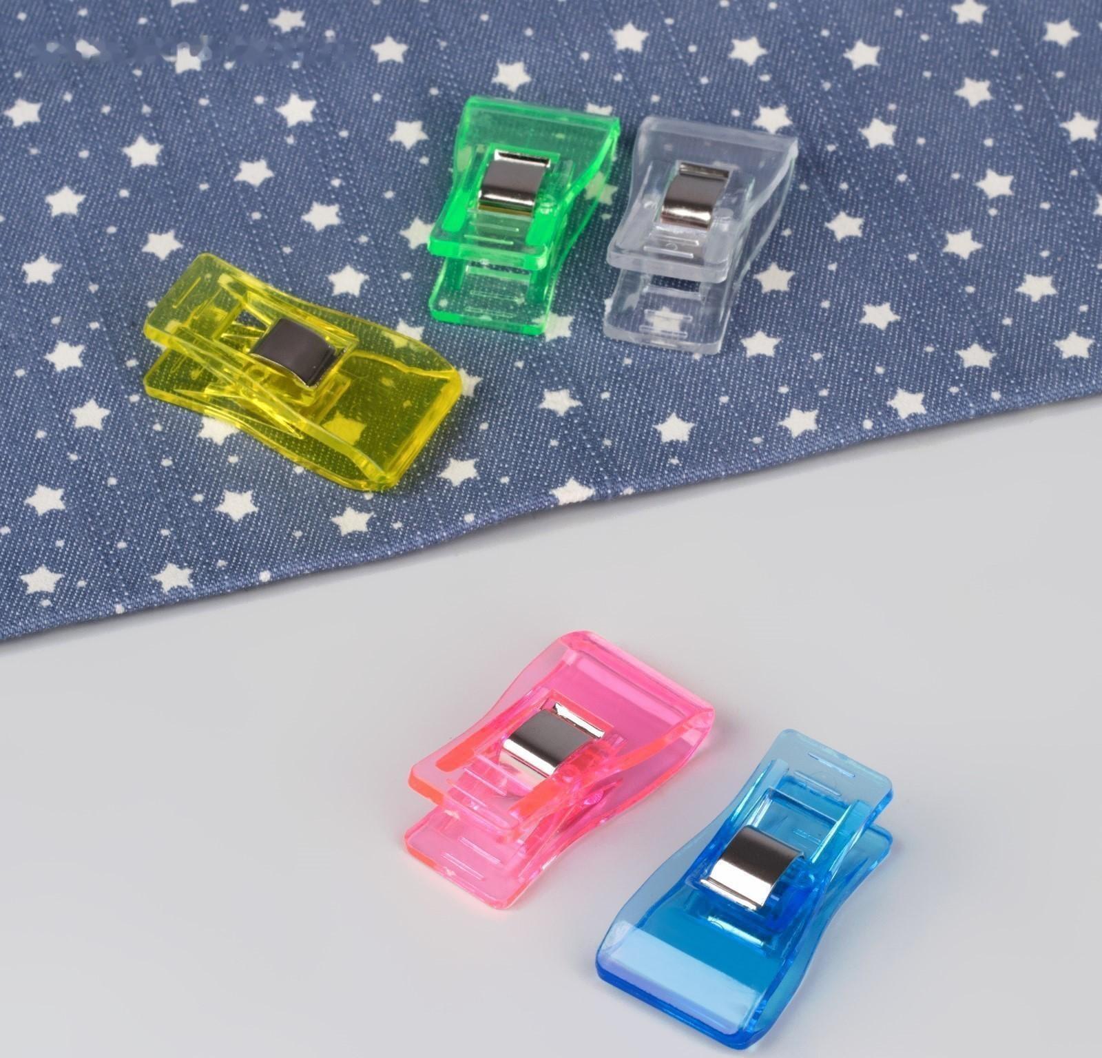 Набор зажимов для кроя, 3,4 см, 5 шт, цвет разноцветный