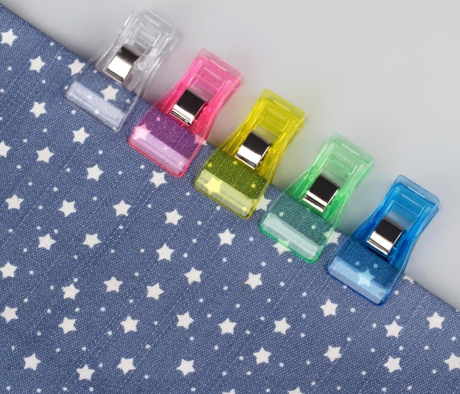 Набор зажимов для кроя, 3,4 см, 5 шт, цвет разноцветный