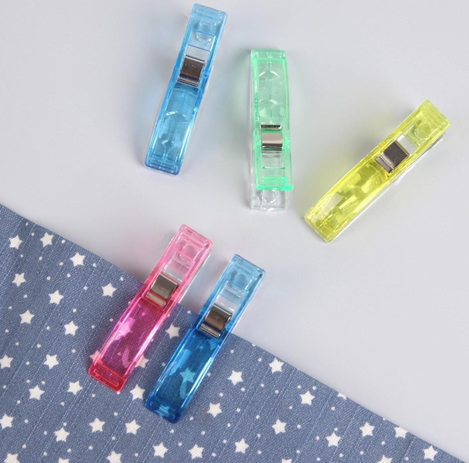 Набор зажимов для кроя, 5,5 см, 5 шт, цвет разноцветный