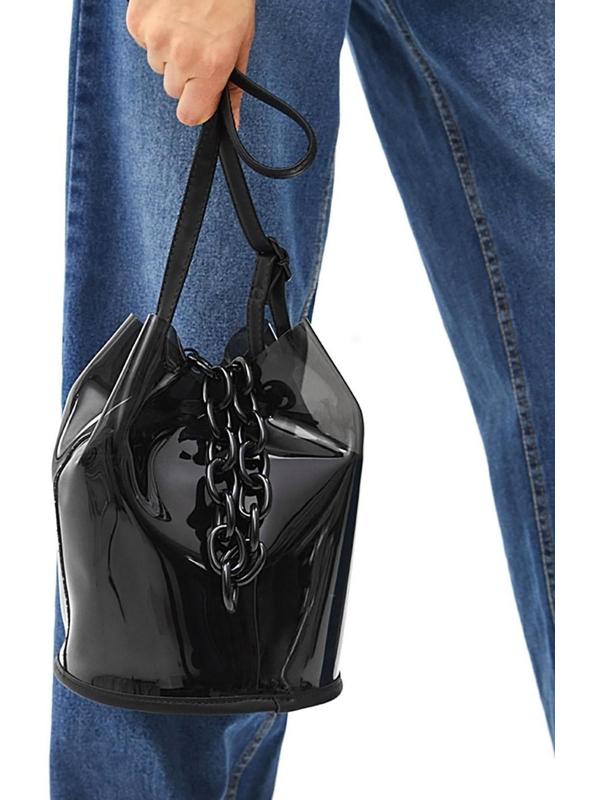 Цепочка для сумки, пластиковая, 15 × 21 мм, 120 см, цвет серебряный