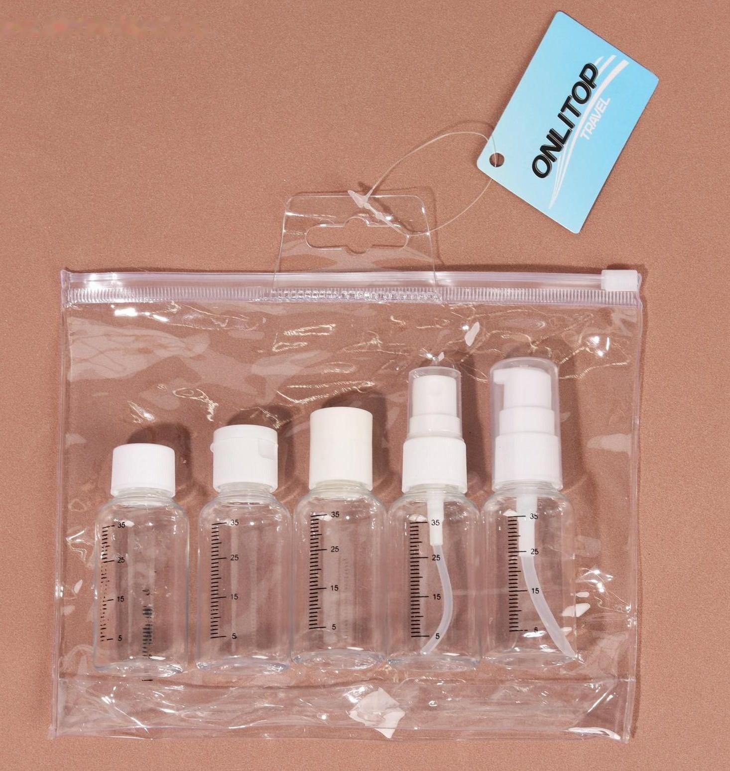 Набор для хранения, в чехле, 5 предметов, с разметкой, цвет белый/прозрачный