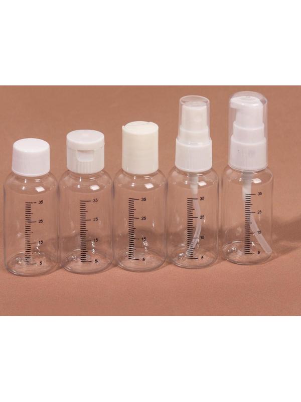 Набор для хранения, в чехле, 5 предметов, с разметкой, цвет белый/прозрачный