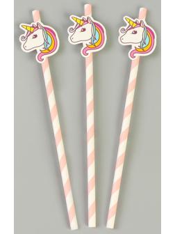 Трубочки для коктейля «Единорог», набор 10 шт.
