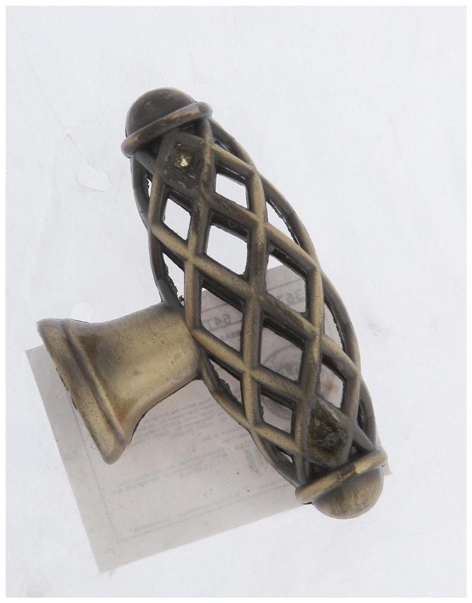 Ручка кнопка ТУНДРА PK039AB, цвет бронза