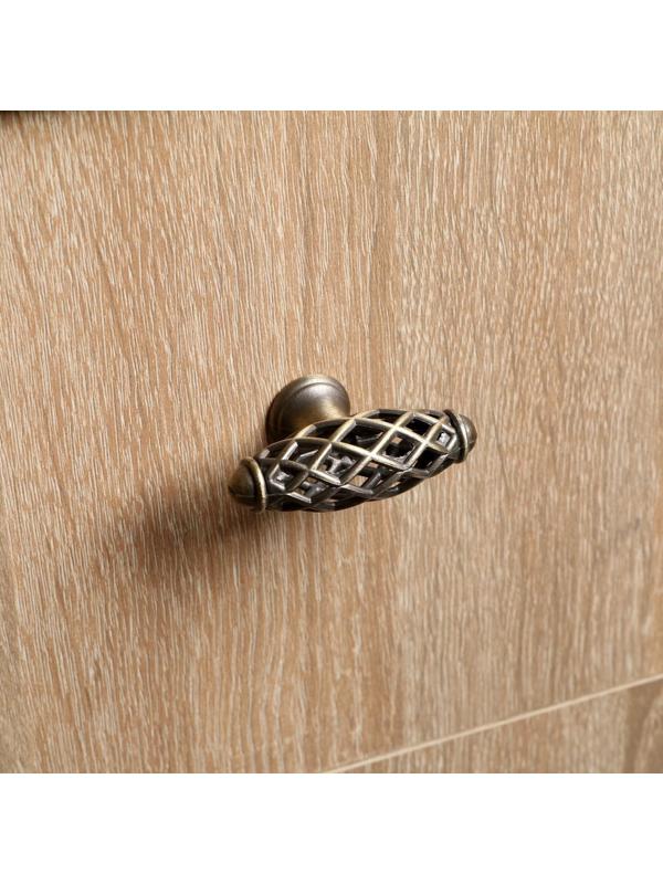 Ручка кнопка ТУНДРА PK039AB, цвет бронза