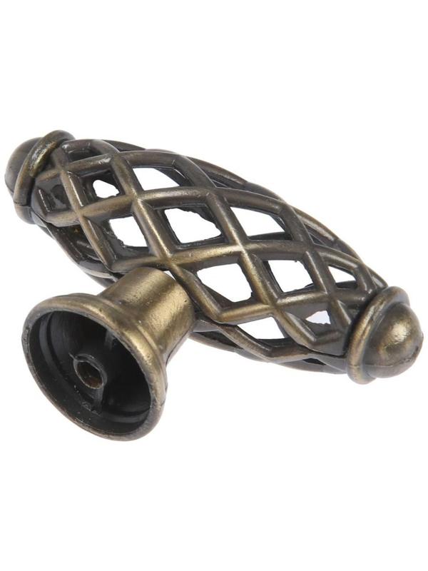 Ручка кнопка ТУНДРА PK039AB, цвет бронза