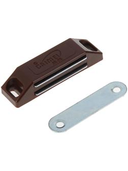 Магнит мебельный M002BR, 60х13, средний, коричневый