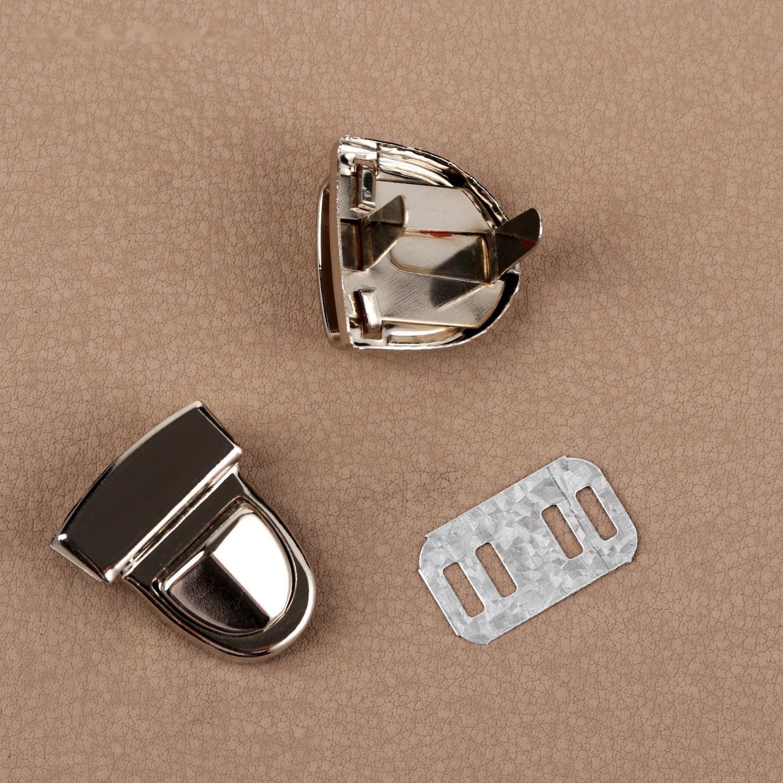 Застёжка для сумки, 3 × 2 см, цвет серебряный