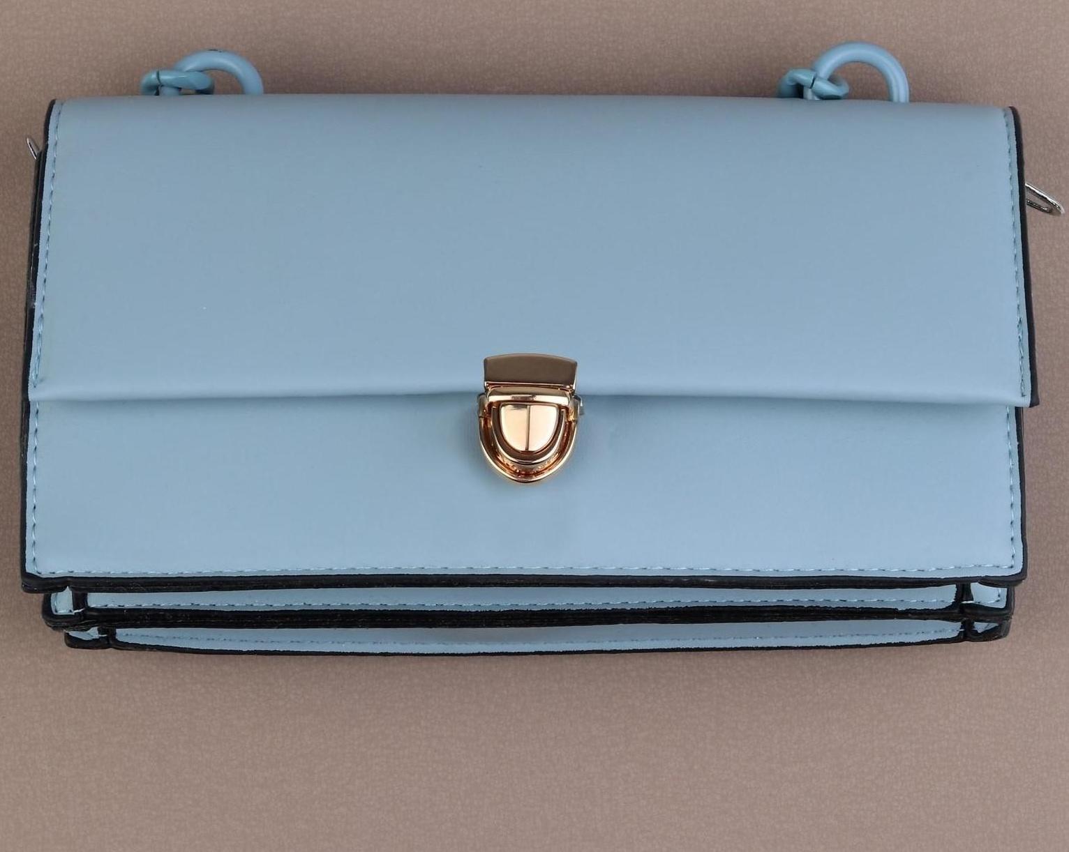 Застёжка для сумки, 3 × 2 см, цвет золотой