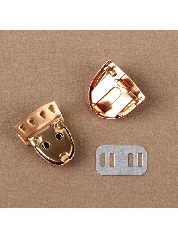 Застёжка для сумки, 3 × 2 см, цвет золотой