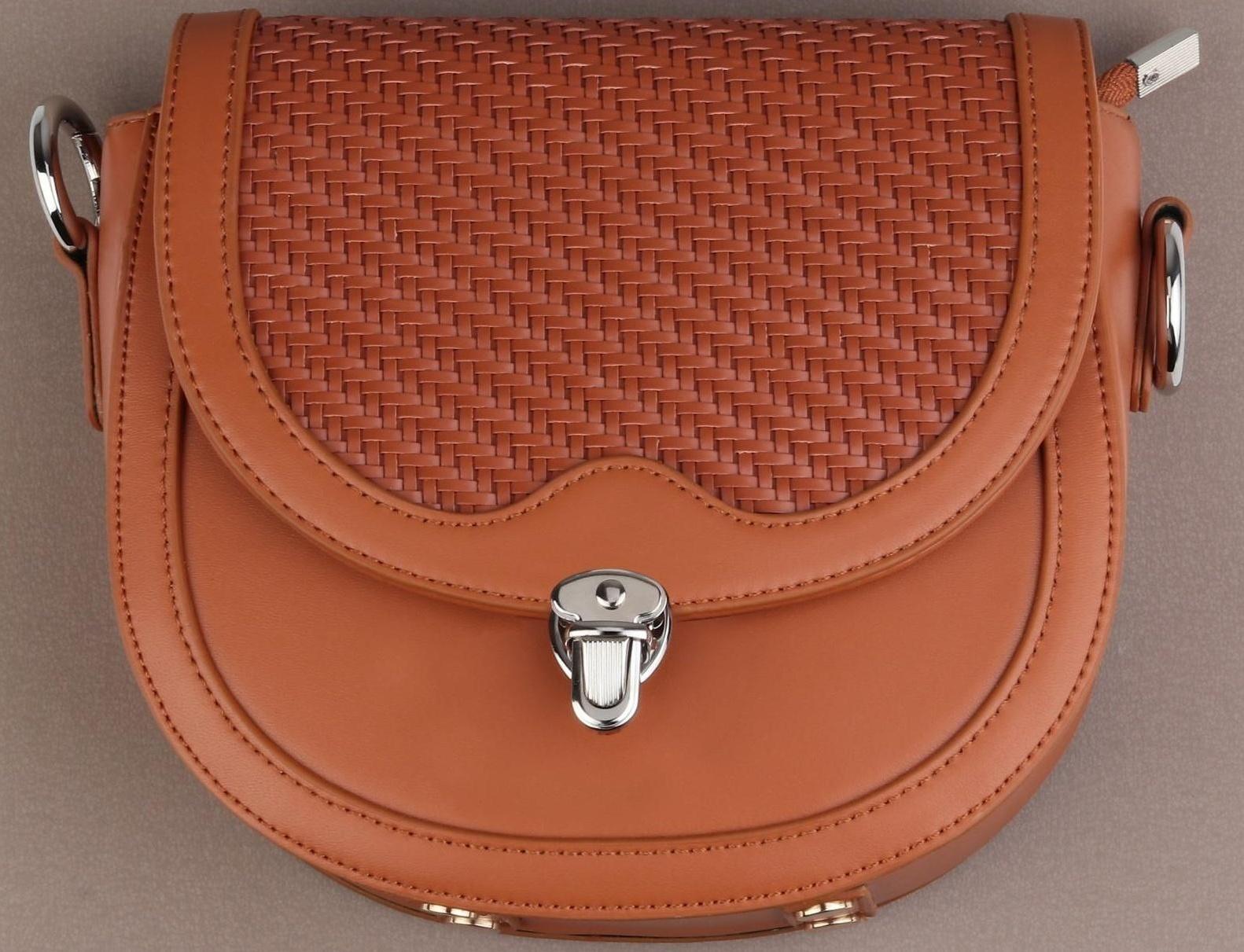 Застёжка для сумки, 3,3 × 2,3 см, с винтом, цвет серебряный