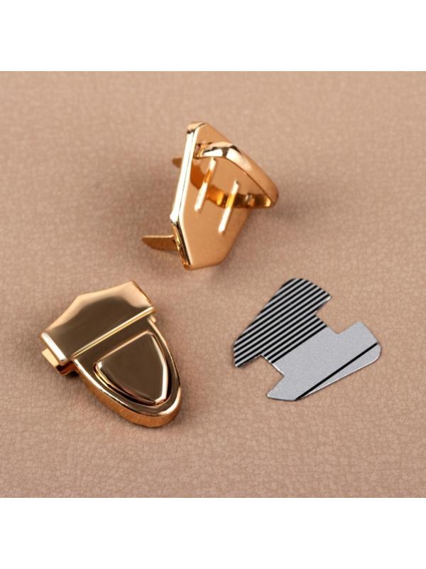 Застёжка для сумки, 3 × 2,5 см, цвет золотой