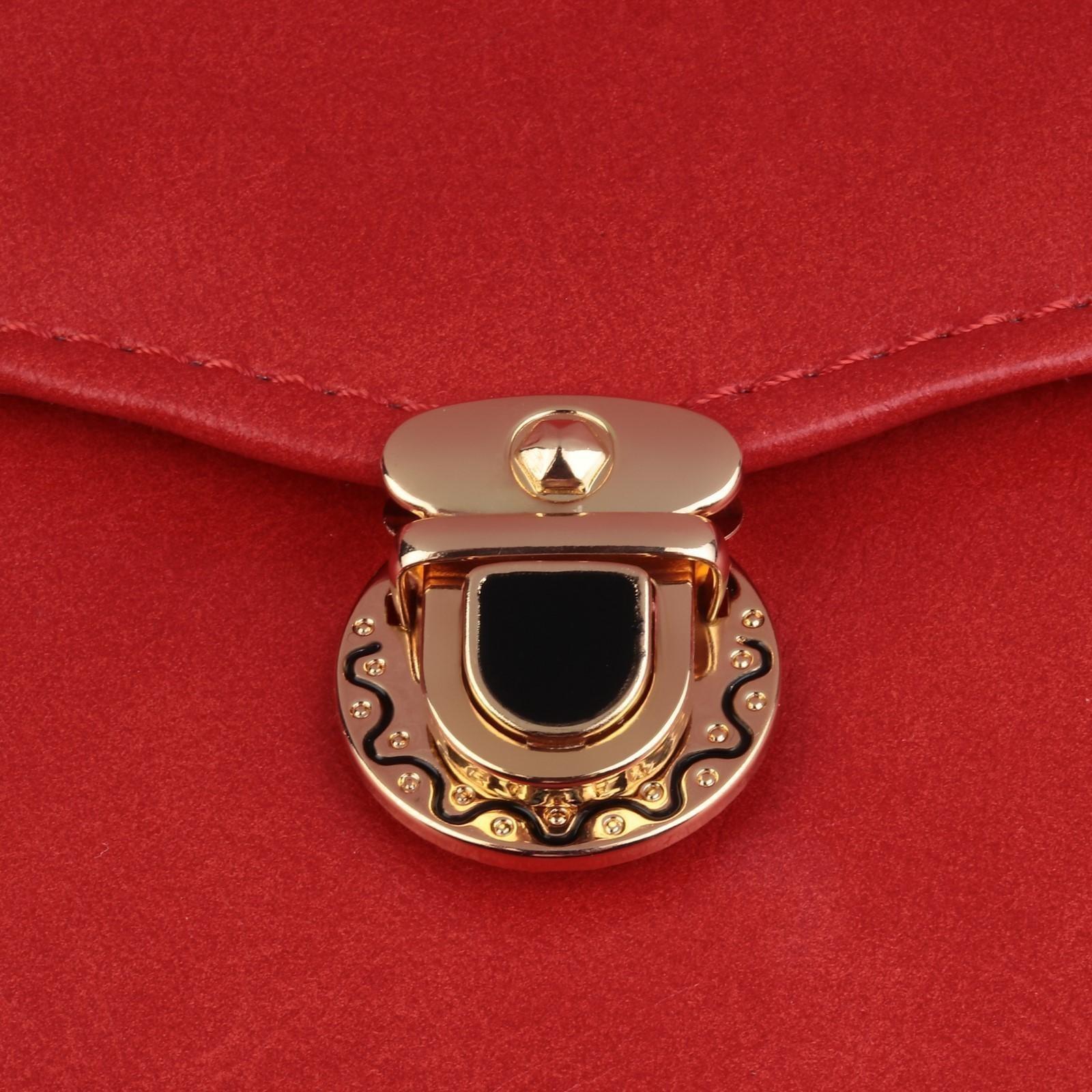 Застёжка для сумки, 3 × 3,5 см, цвет золотой/чёрный