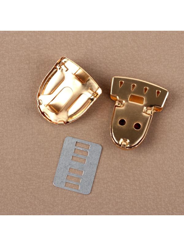 Застёжка для сумки, 4 × 3 см, цвет золотой