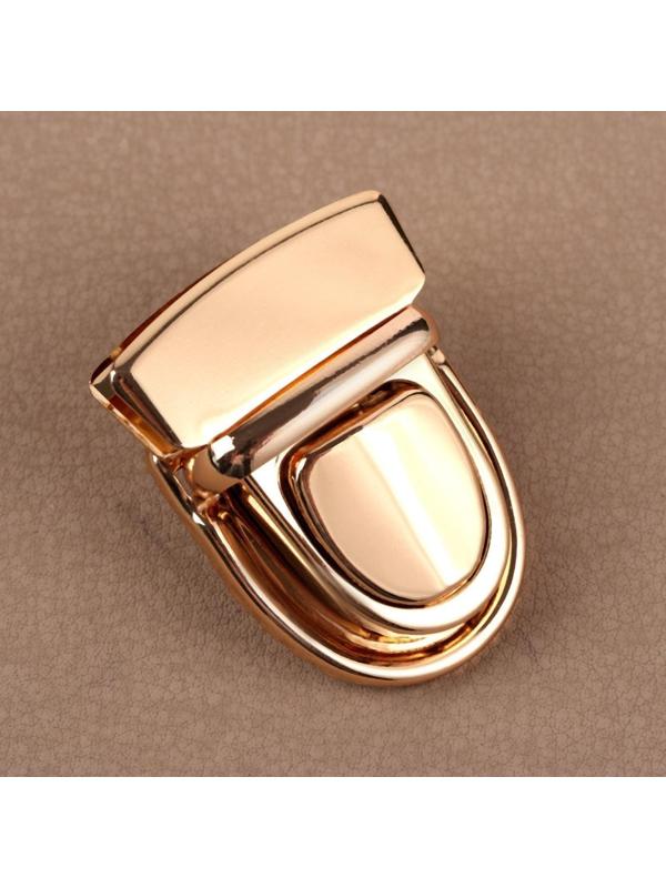 Застёжка для сумки, 4 × 3 см, цвет золотой