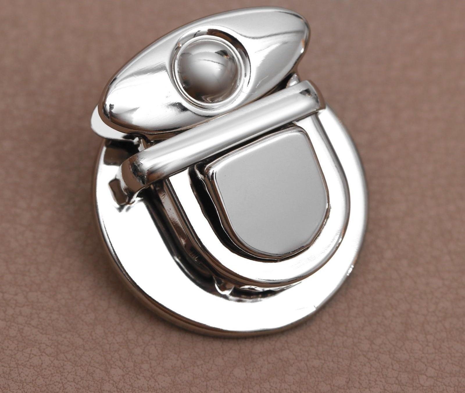 Застёжка для сумки, 3 × 3 см, цвет серебряный