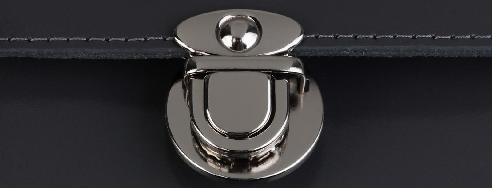 Застёжка для сумки, 3 × 3 см, цвет серебряный