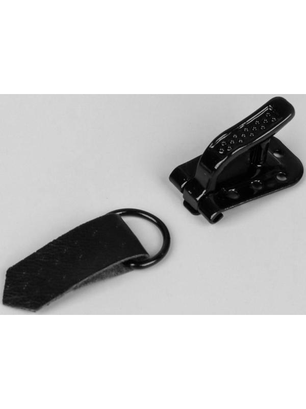 Крючки пришивные, металлические, для верхней одежды, 5 × 1,5 см, 6 шт, цвет чёрный