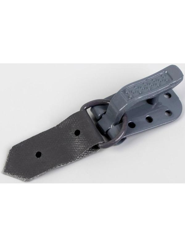 Крючки пришивные, металлические, для верхней одежды, 5 × 1,5 см, 6 шт, цвет серый