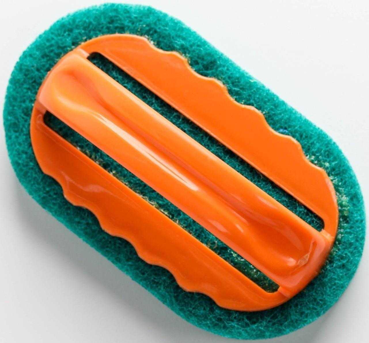 Щётка абразивная с ручкой Доляна, 15×8 см, цвет МИКС