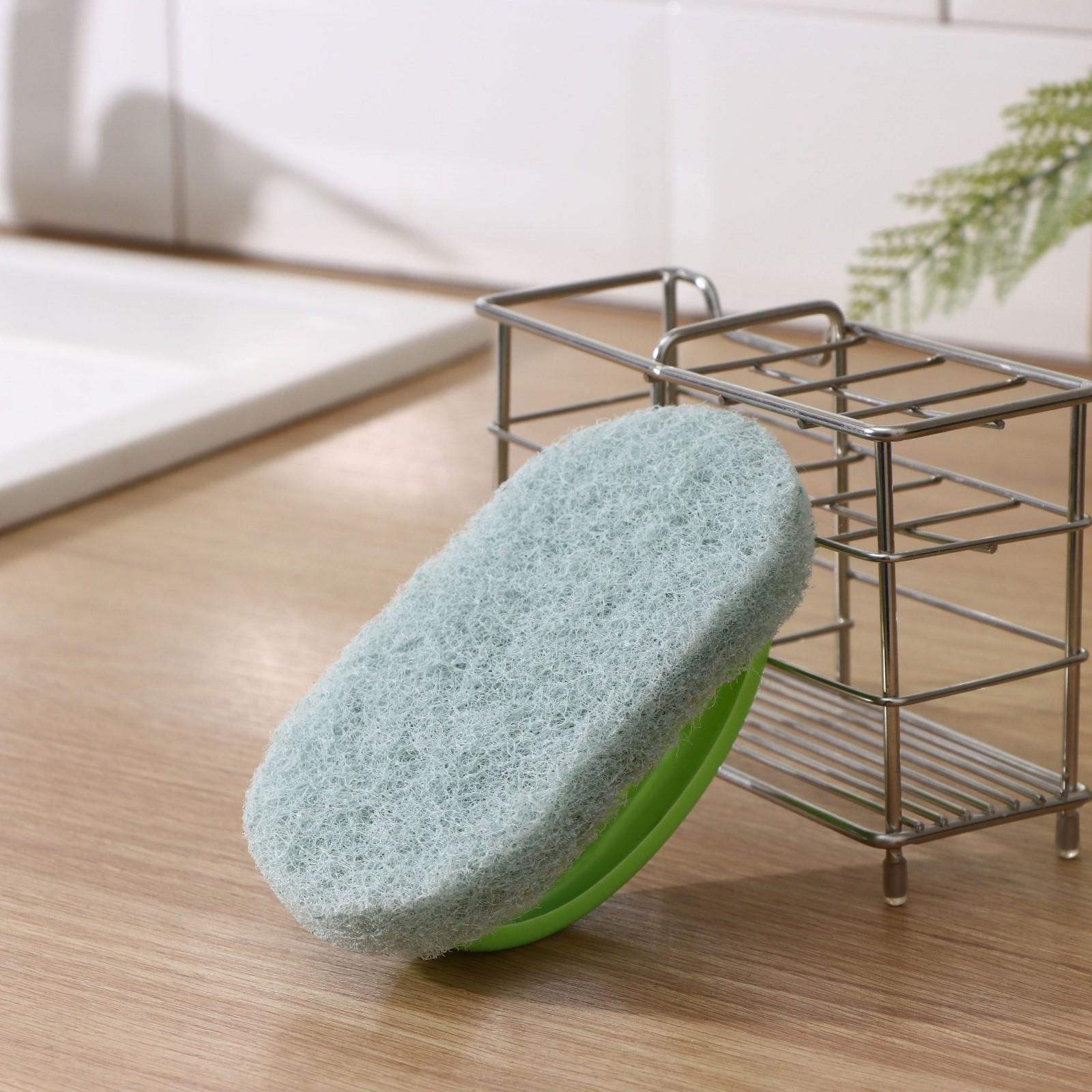 Щётка абразивная с ручкой Доляна, 15×8 см, цвет МИКС