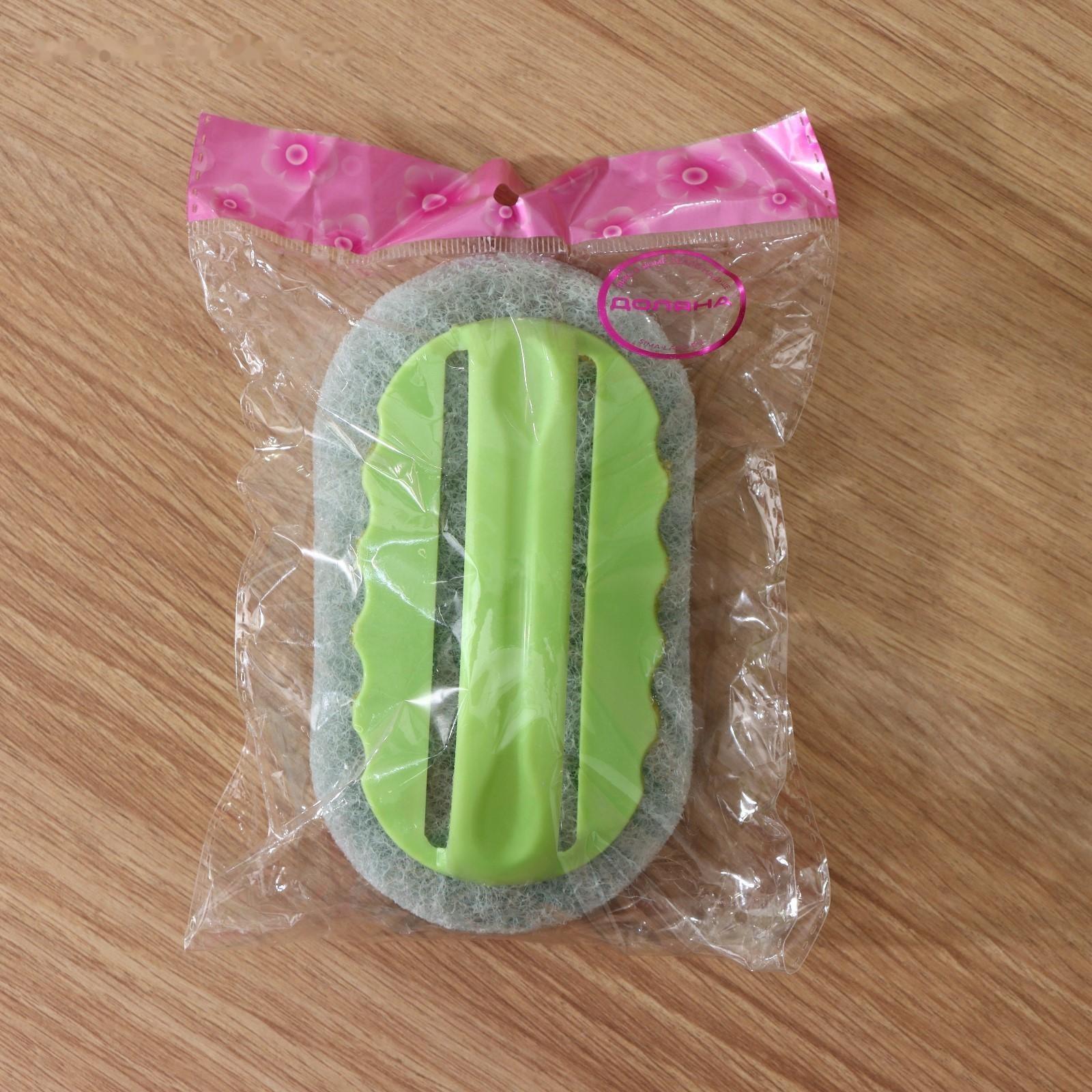 Щётка абразивная с ручкой Доляна, 15×8 см, цвет МИКС