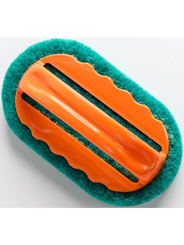 Щётка абразивная с ручкой Доляна, 15×8 см, цвет МИКС