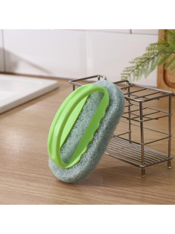 Щётка абразивная с ручкой Доляна, 15×8 см, цвет МИКС