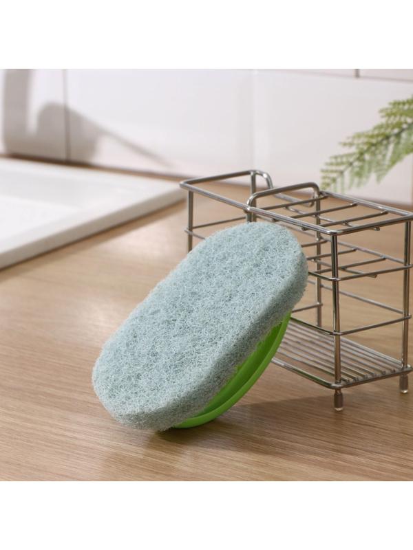 Щётка абразивная с ручкой Доляна, 15×8 см, цвет МИКС