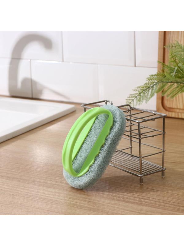 Щётка абразивная с ручкой Доляна, 15×8 см, цвет МИКС