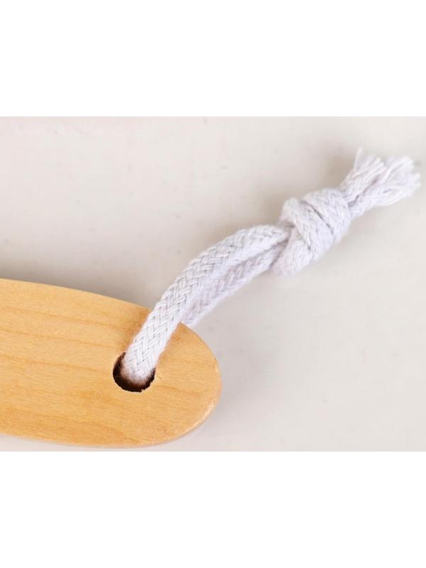 Щётка массажная для тела, с ручкой, натуральная щетина