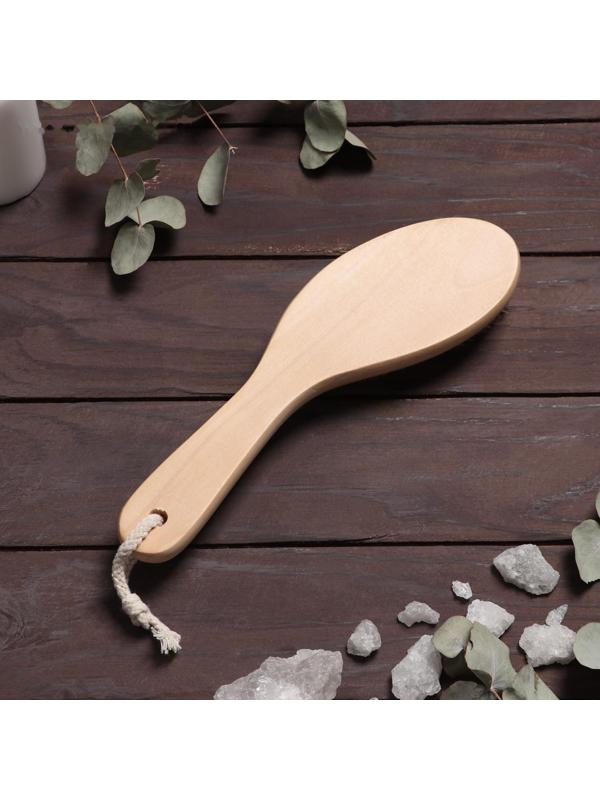 Щётка массажная для тела, с ручкой, натуральная щетина