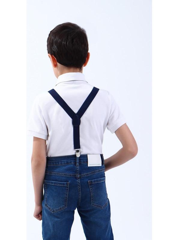 Подтяжки детские, ширина 2.5 см, цвет темно-синий