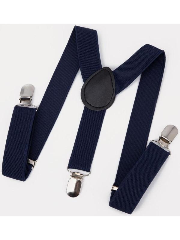 Подтяжки детские, ширина 2.5 см, цвет темно-синий